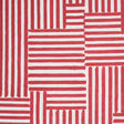 Schumacher Parson'S Stripe Hand Print Red Fabric
