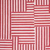 Schumacher Parson'S Stripe Hand Print Red Fabric
