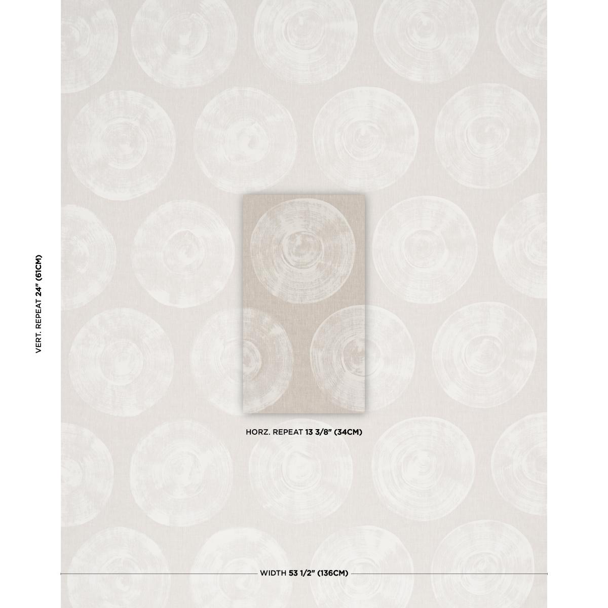 Schumacher Painted Circles Neutral Fabric