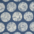 Schumacher Painted Circles Indigo Fabric