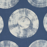 Schumacher Painted Circles Indigo Fabric