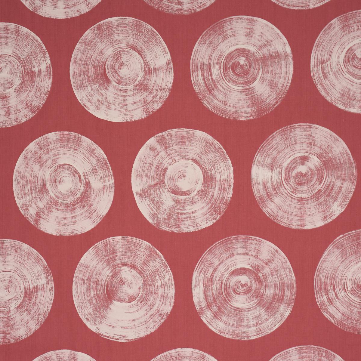 Schumacher Painted Circles Red Fabric