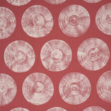Schumacher Painted Circles Red Fabric