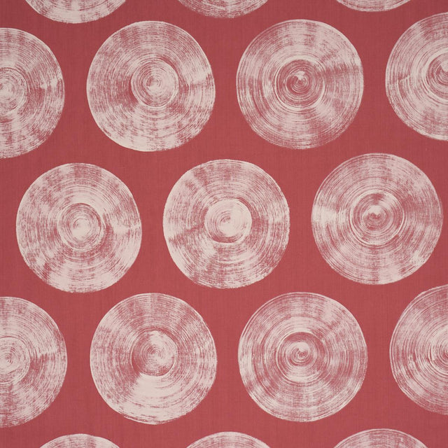 Schumacher Painted Circles Red Fabric