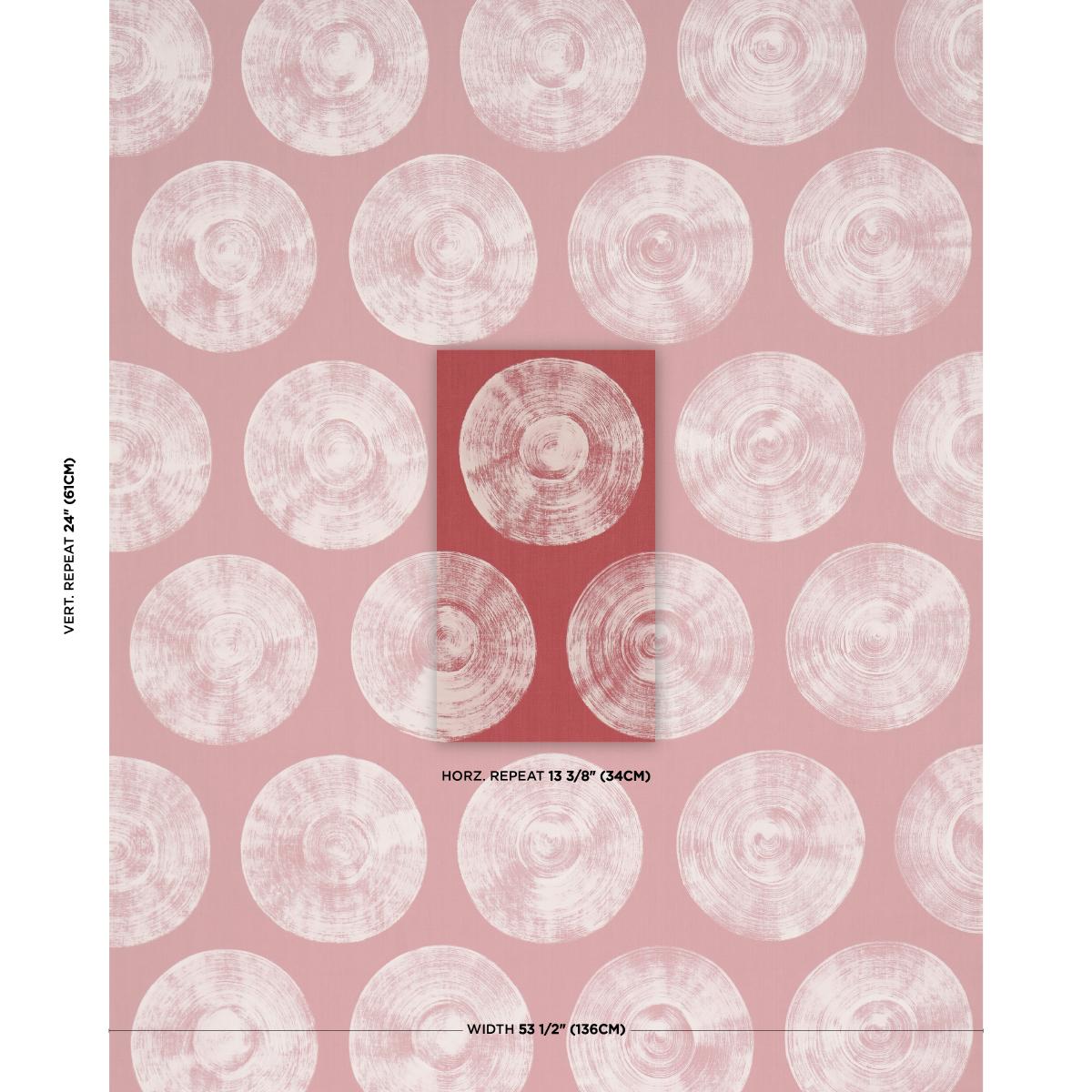 Schumacher Painted Circles Red Fabric