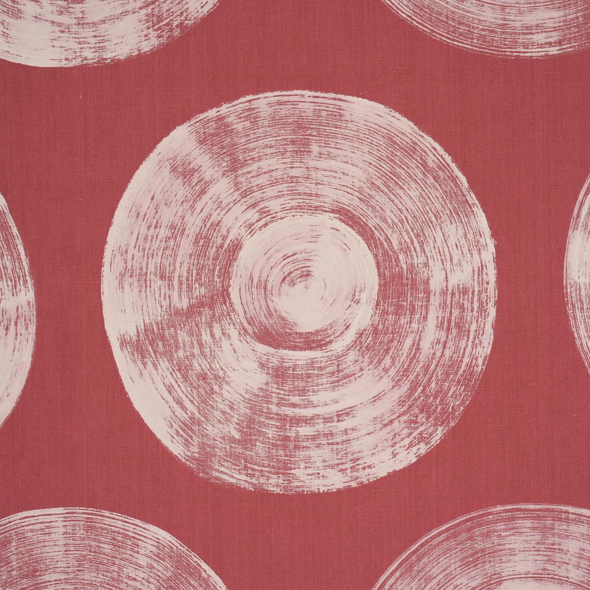 Schumacher Painted Circles Red Fabric
