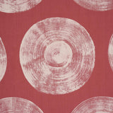 Schumacher Painted Circles Red Fabric