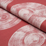 Schumacher Painted Circles Red Fabric