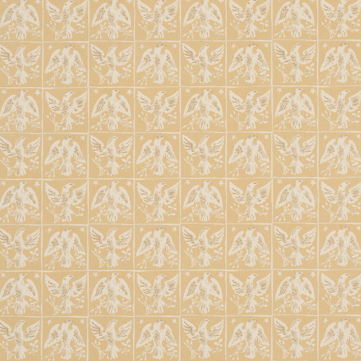 Schumacher Barton'S Eagle Hand Print Yellow Fabric