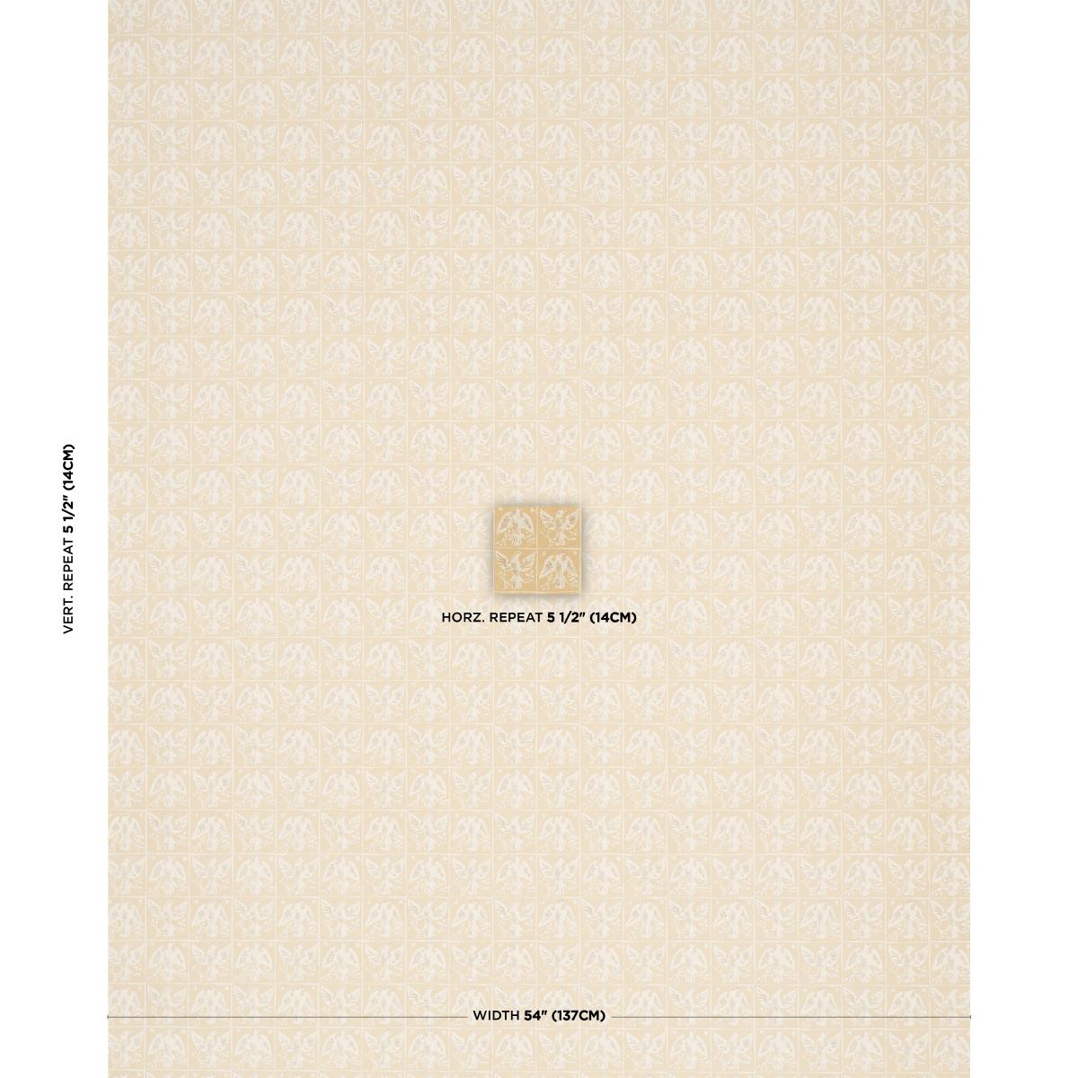 Schumacher Barton'S Eagle Hand Print Yellow Fabric
