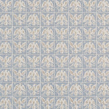 Schumacher Barton'S Eagle Hand Print Blue Fabric