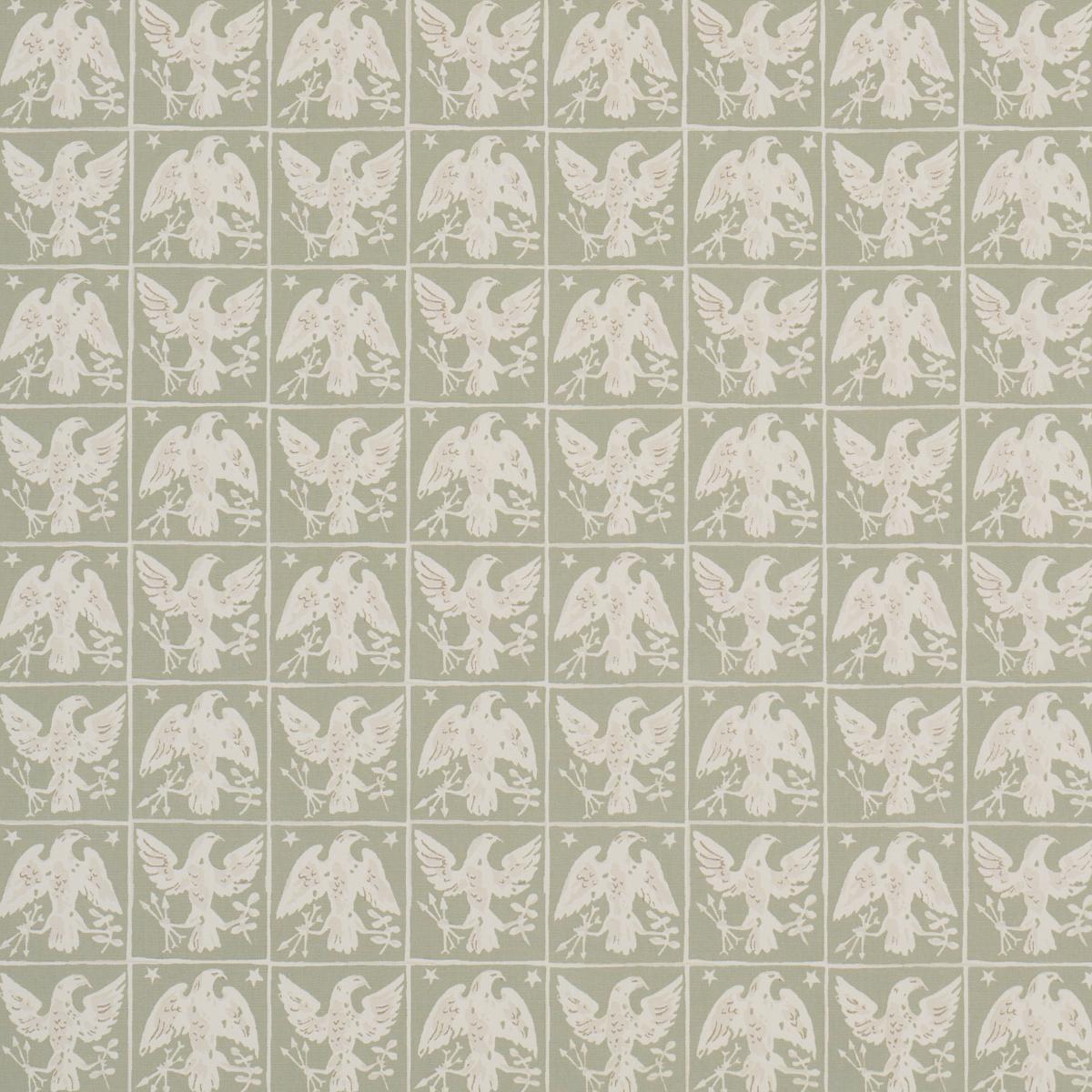 Schumacher Barton'S Eagle Hand Print Green Fabric
