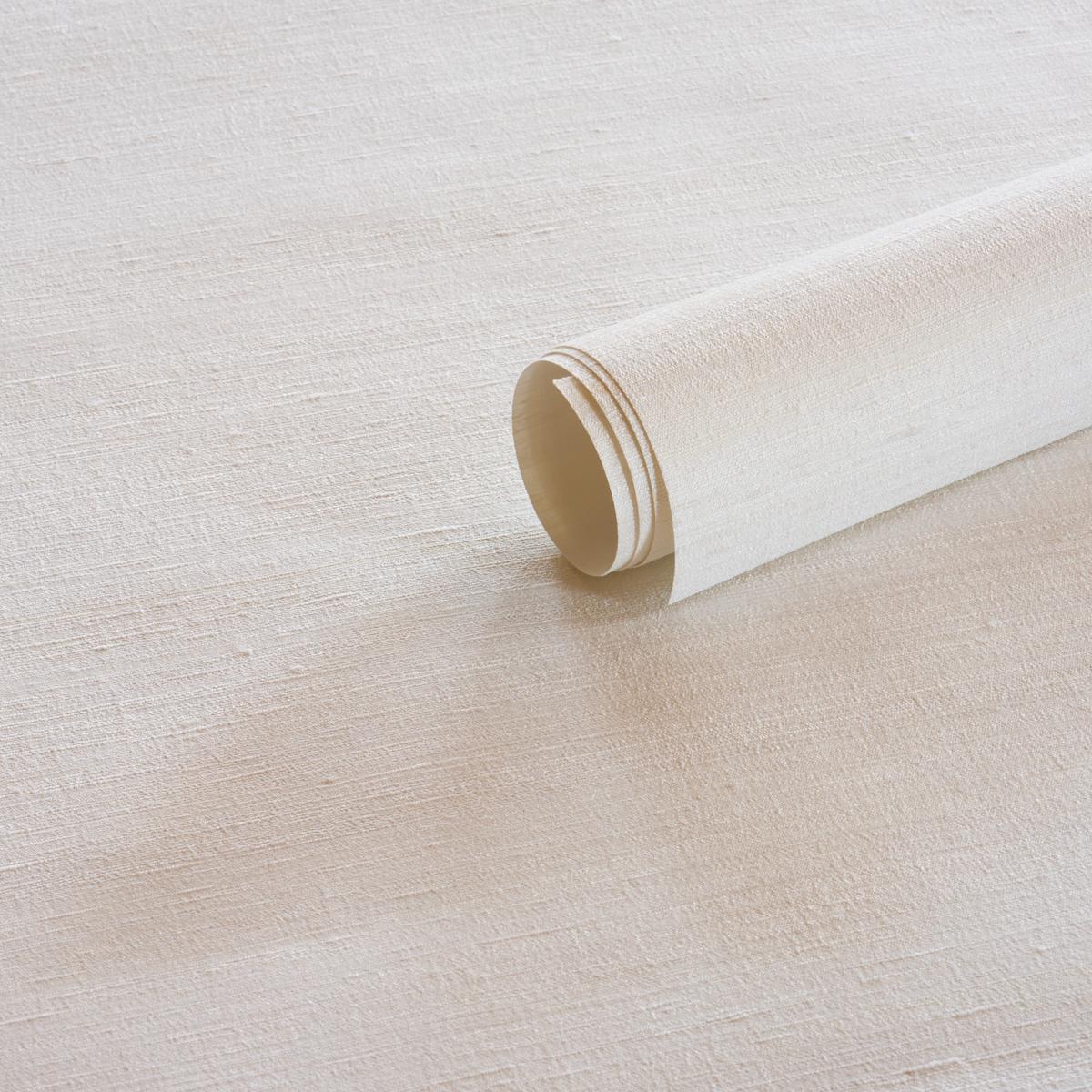 Schumacher Shaded Silk White Wallpaper