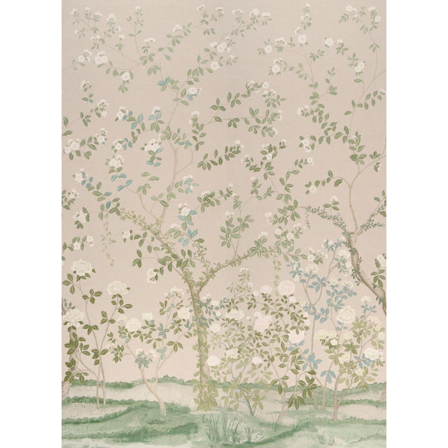 Schumacher Madame De Pompadour Panel Set Natural Wallpaper