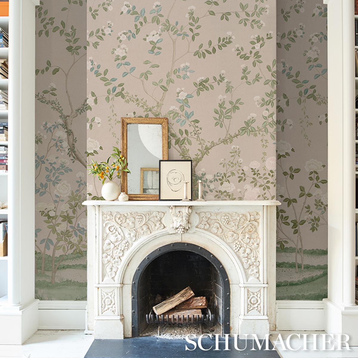 Schumacher Madame De Pompadour Panel Set Natural Wallpaper