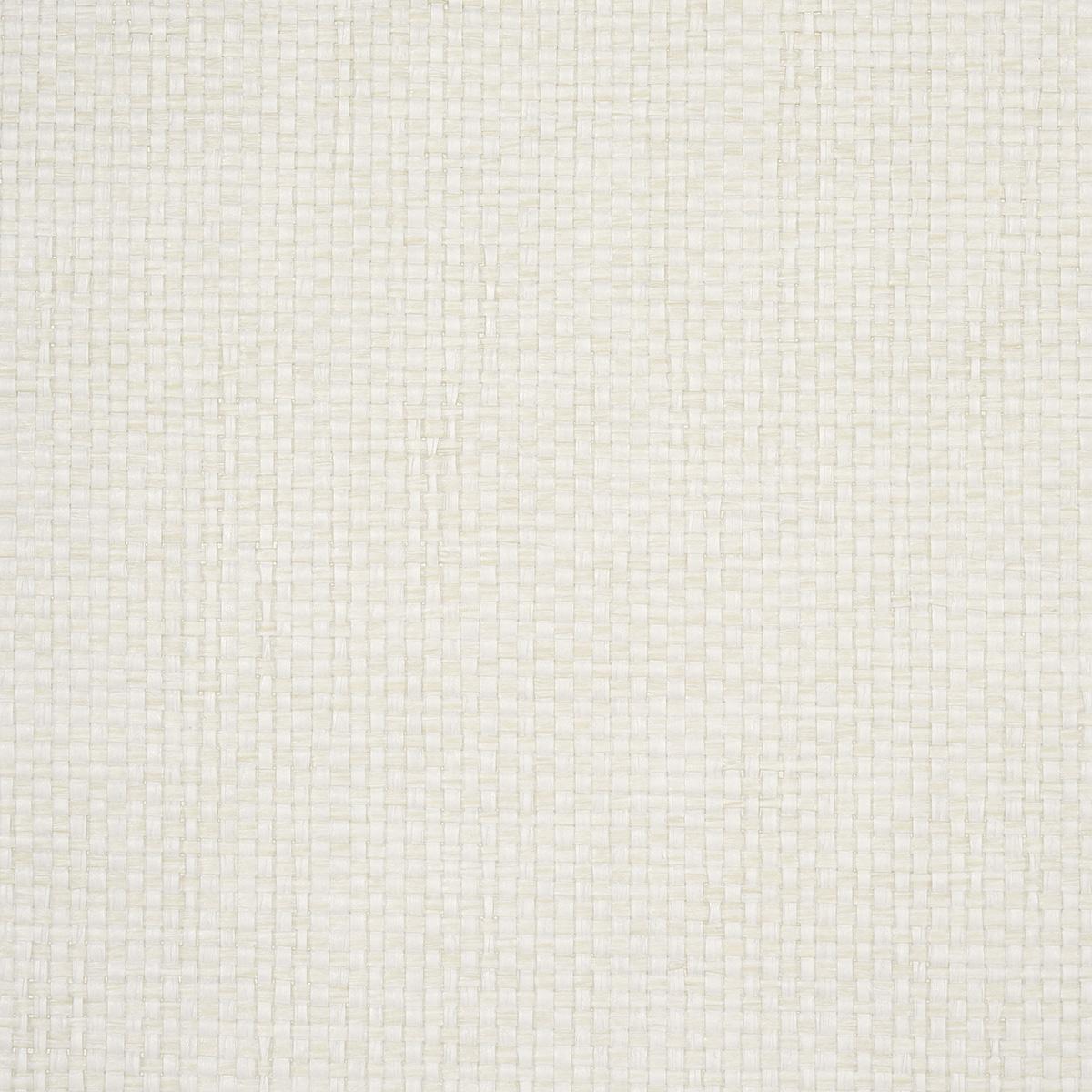 Schumacher Tonal Paperweave White Wallpaper