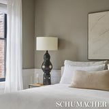 Schumacher Tonal Paperweave White Wallpaper