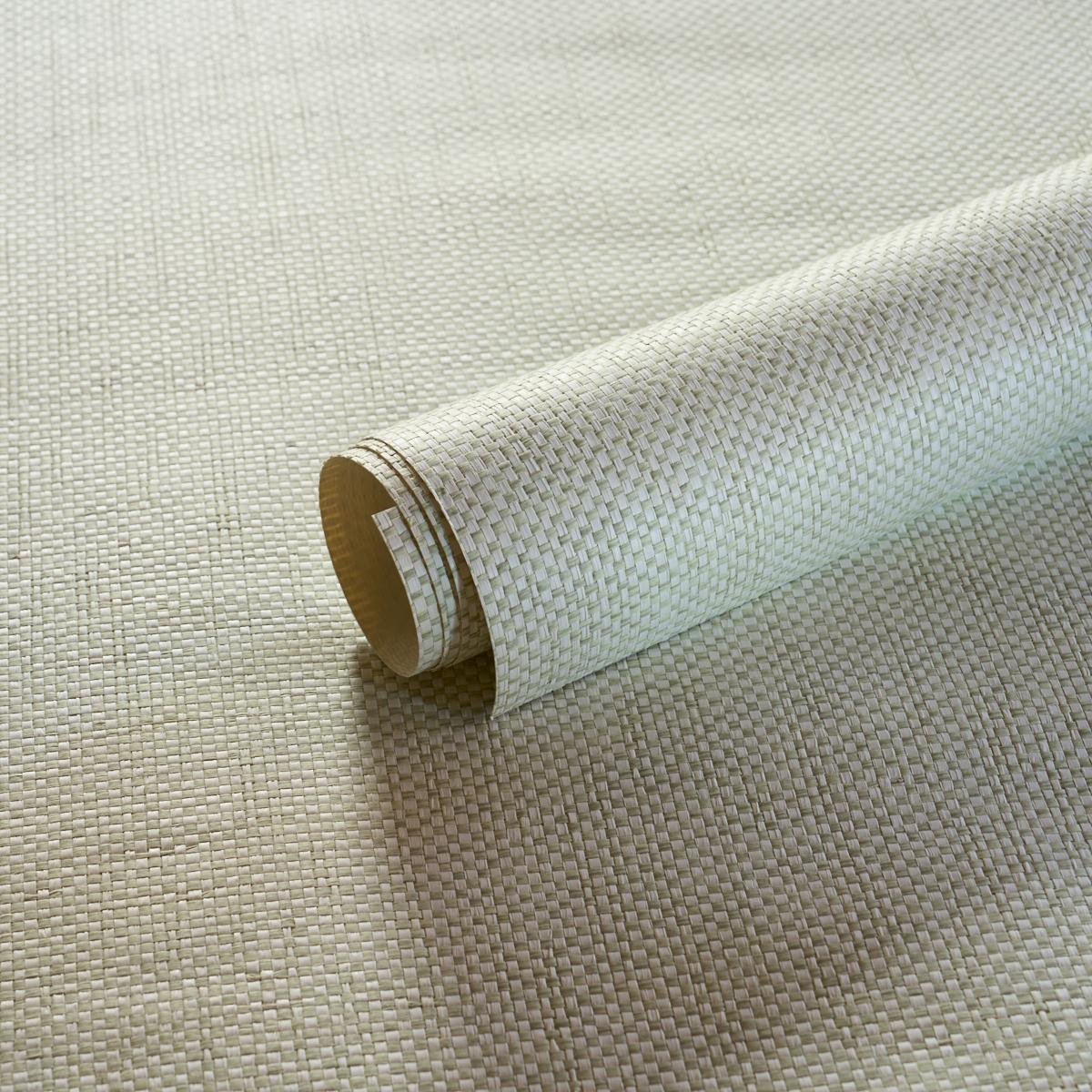 Schumacher Tonal Paperweave Sage Wallpaper