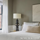 Schumacher Tonal Paperweave Sage Wallpaper