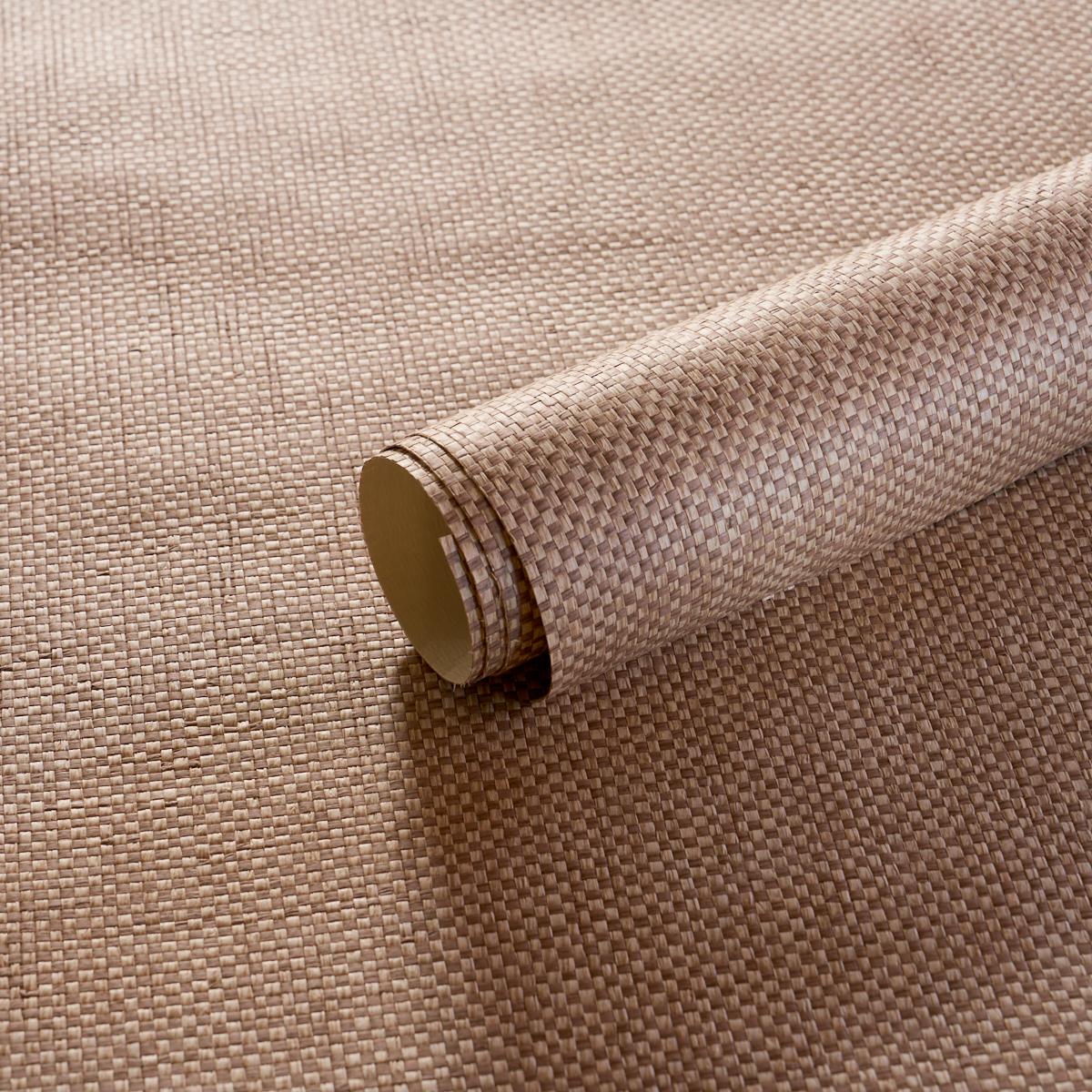 Schumacher Tonal Paperweave Bark Wallpaper
