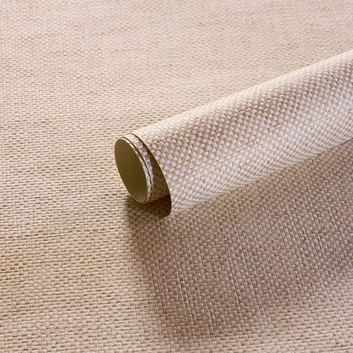 Schumacher Tonal Paperweave Wheat Wallpaper