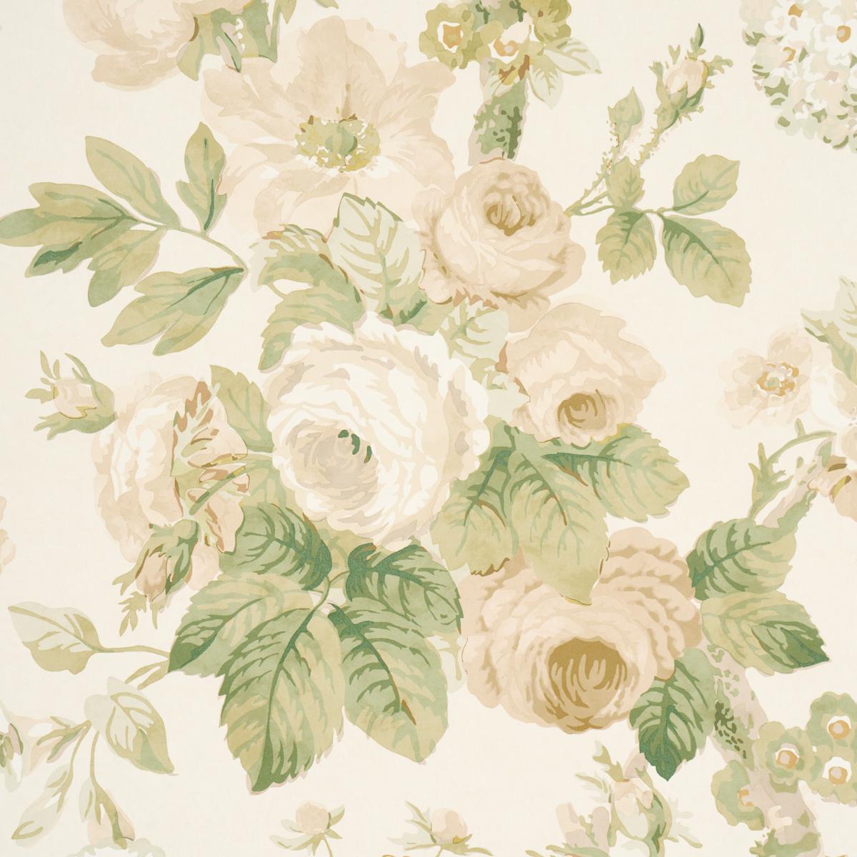 Schumacher Nancy Floral Ivory Wallpaper