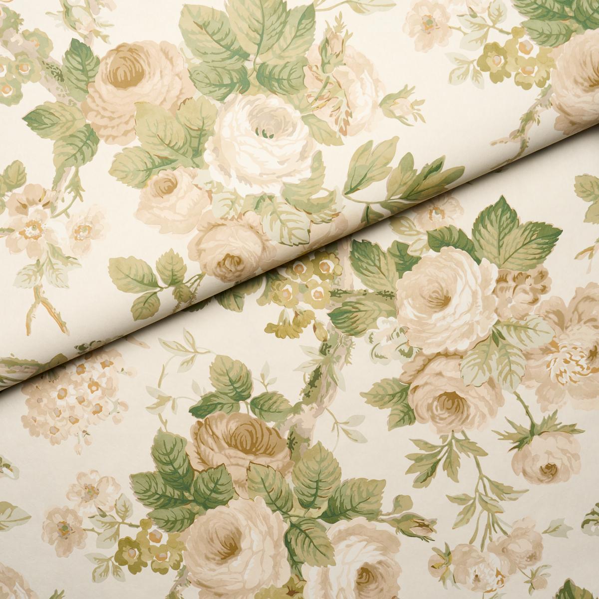 Schumacher Nancy Floral Ivory Wallpaper