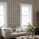Schumacher Tiasquam Neutral Wallpaper