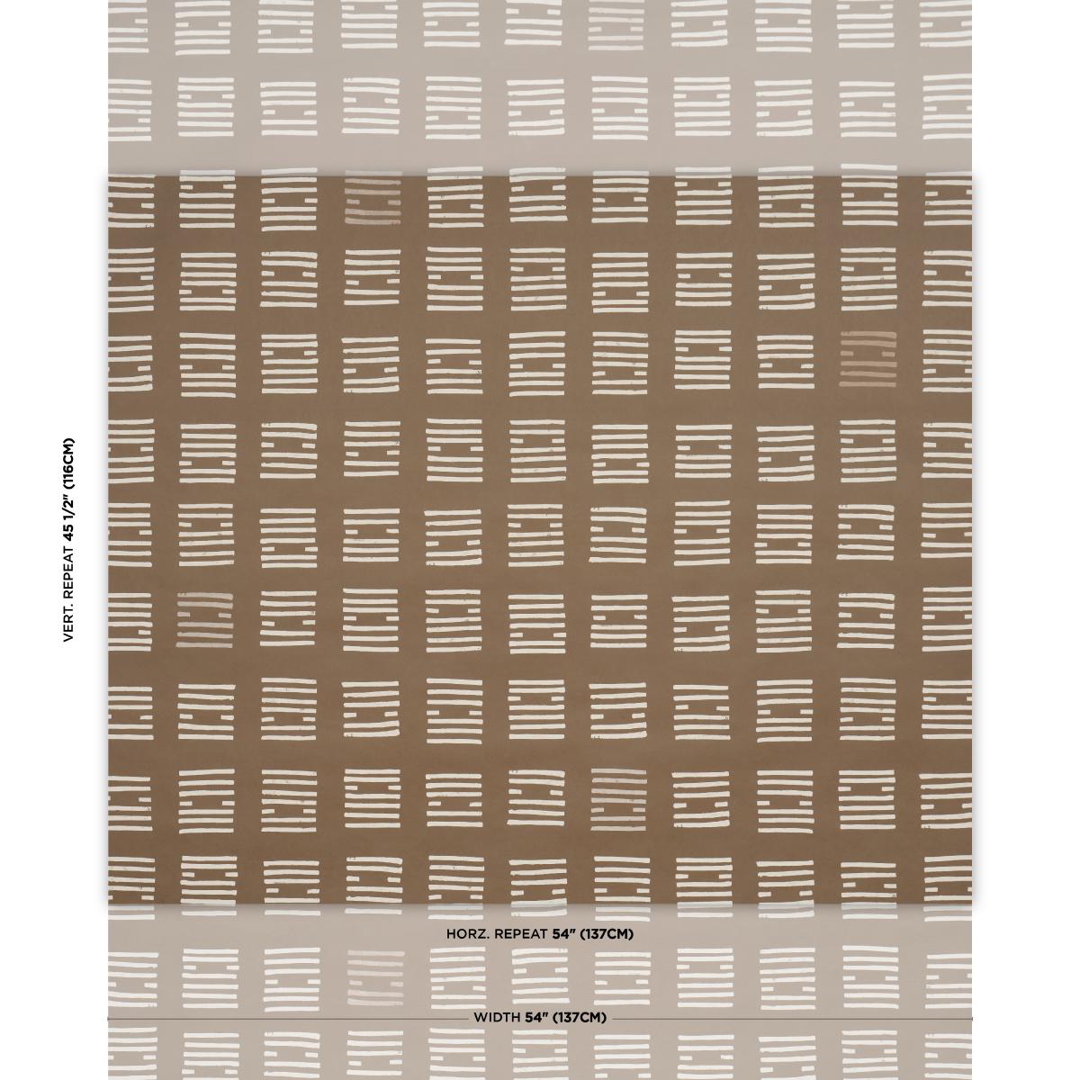 Schumacher Tiasquam Brown Wallpaper