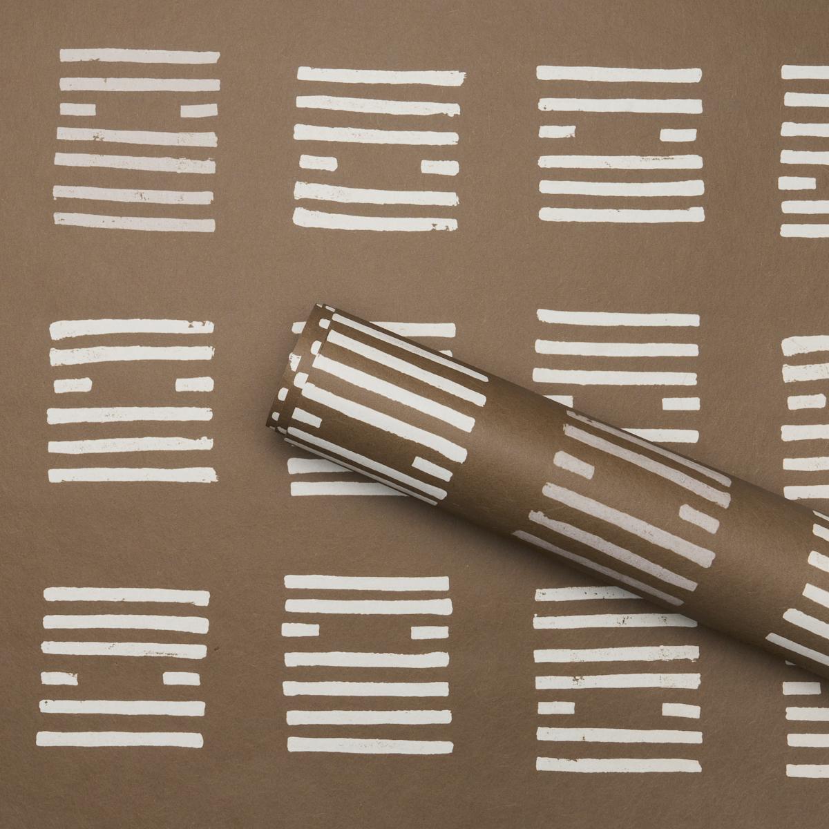 Schumacher Tiasquam Brown Wallpaper