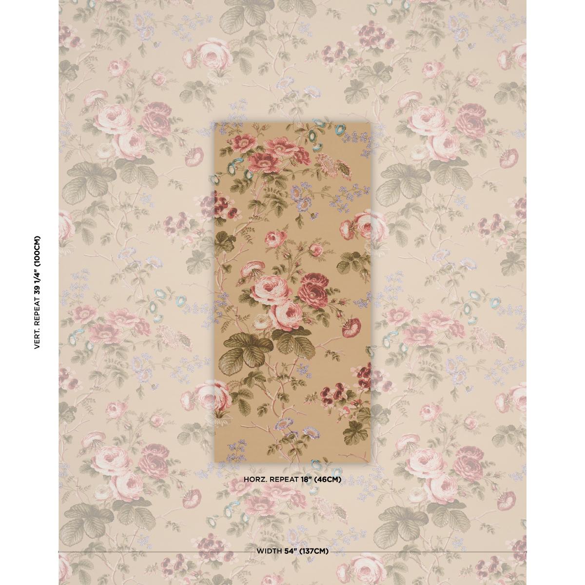 Schumacher Salisbury Tobacco Wallpaper