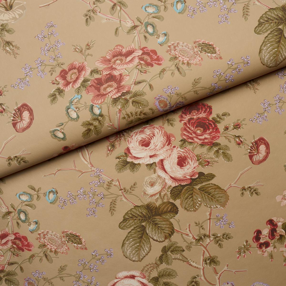 Schumacher Salisbury Tobacco Wallpaper