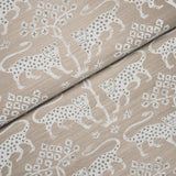 Schumacher Woodland Leopard Sisal Silver Wallpaper