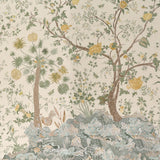 Schumacher Amaltas Panel Set Verdigris Wallpaper