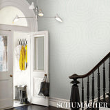 Schumacher Feather Bloom Seaglass Wallpaper
