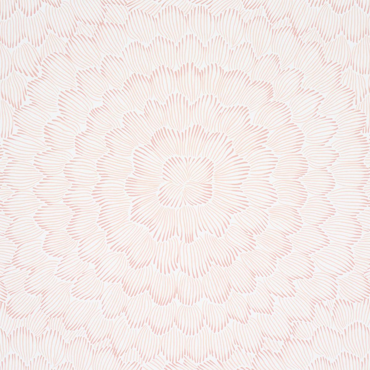 Schumacher Feather Bloom Salmon Wallpaper