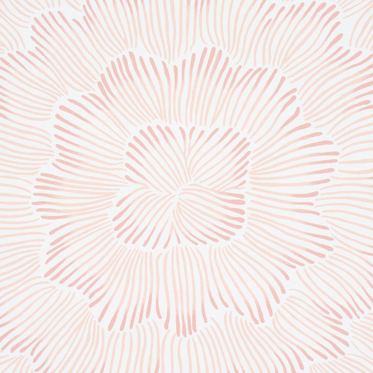 Schumacher Feather Bloom Salmon Wallpaper