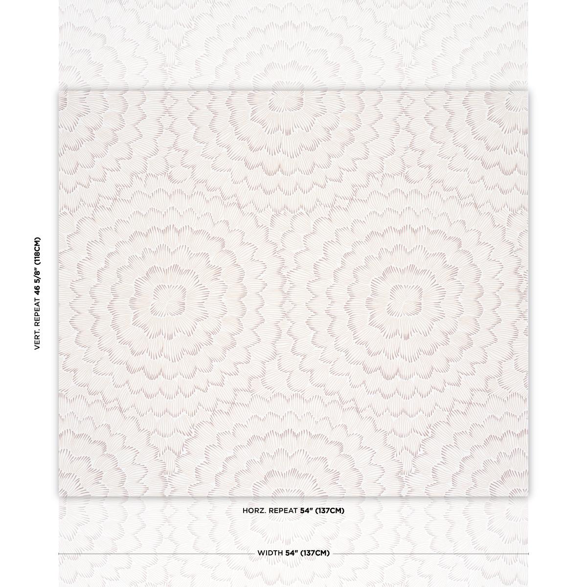 Schumacher Feather Bloom Chai Wallpaper