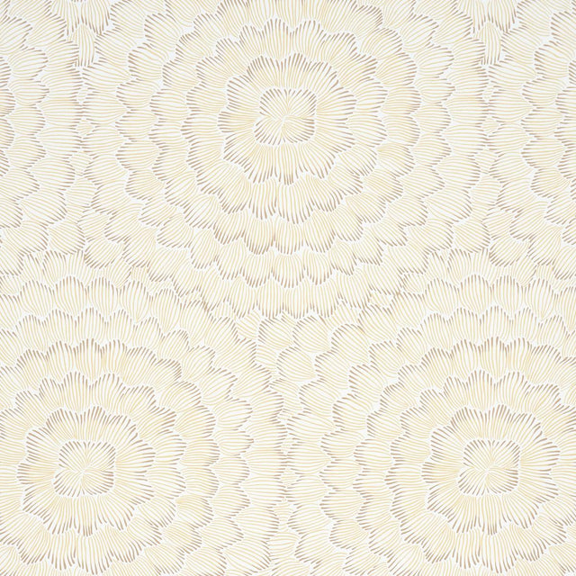 Schumacher Feather Bloom Mustard Wallpaper