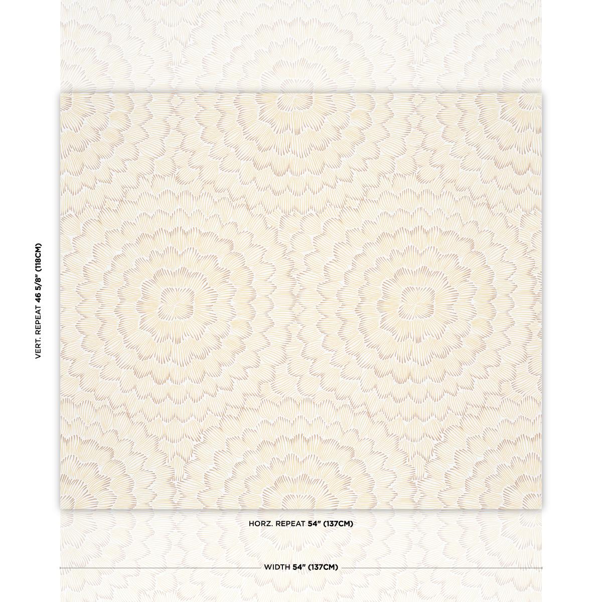 Schumacher Feather Bloom Mustard Wallpaper