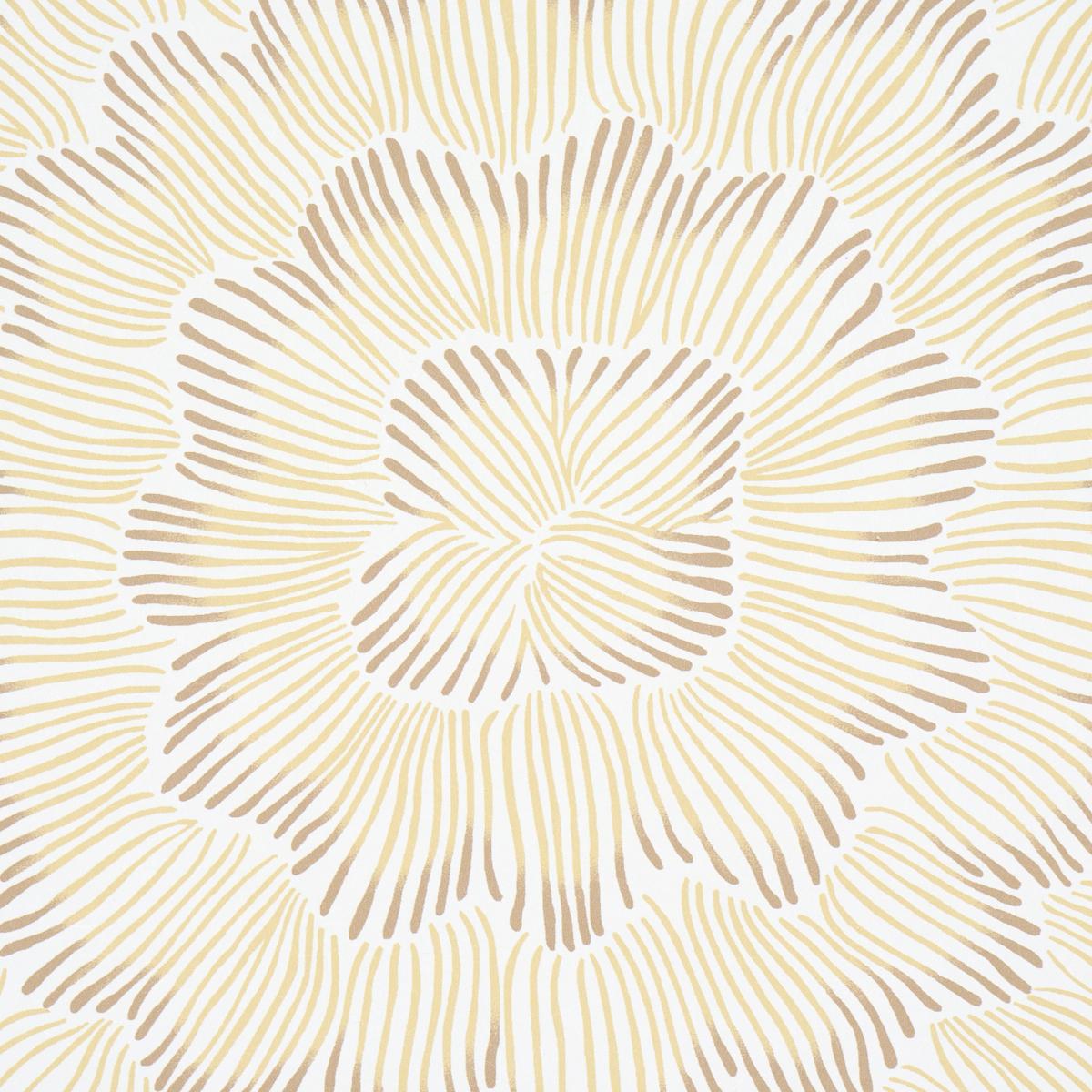 Schumacher Feather Bloom Mustard Wallpaper