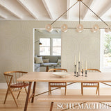 Schumacher Feather Bloom Mustard Wallpaper