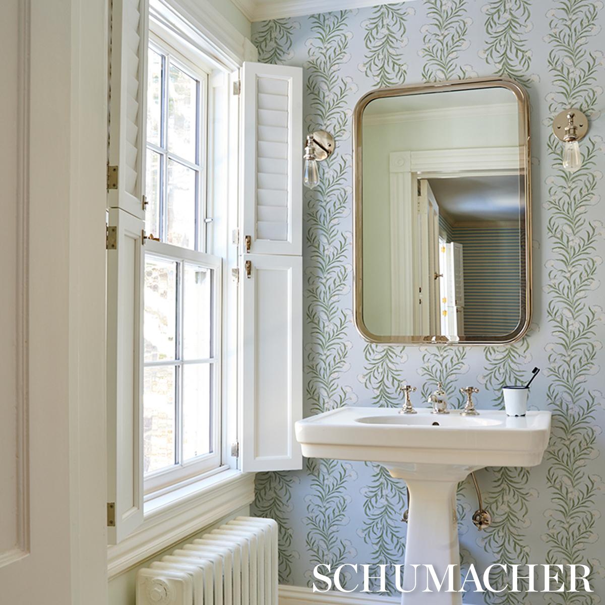 Schumacher Tasmanian Mimosa Sky Wallpaper