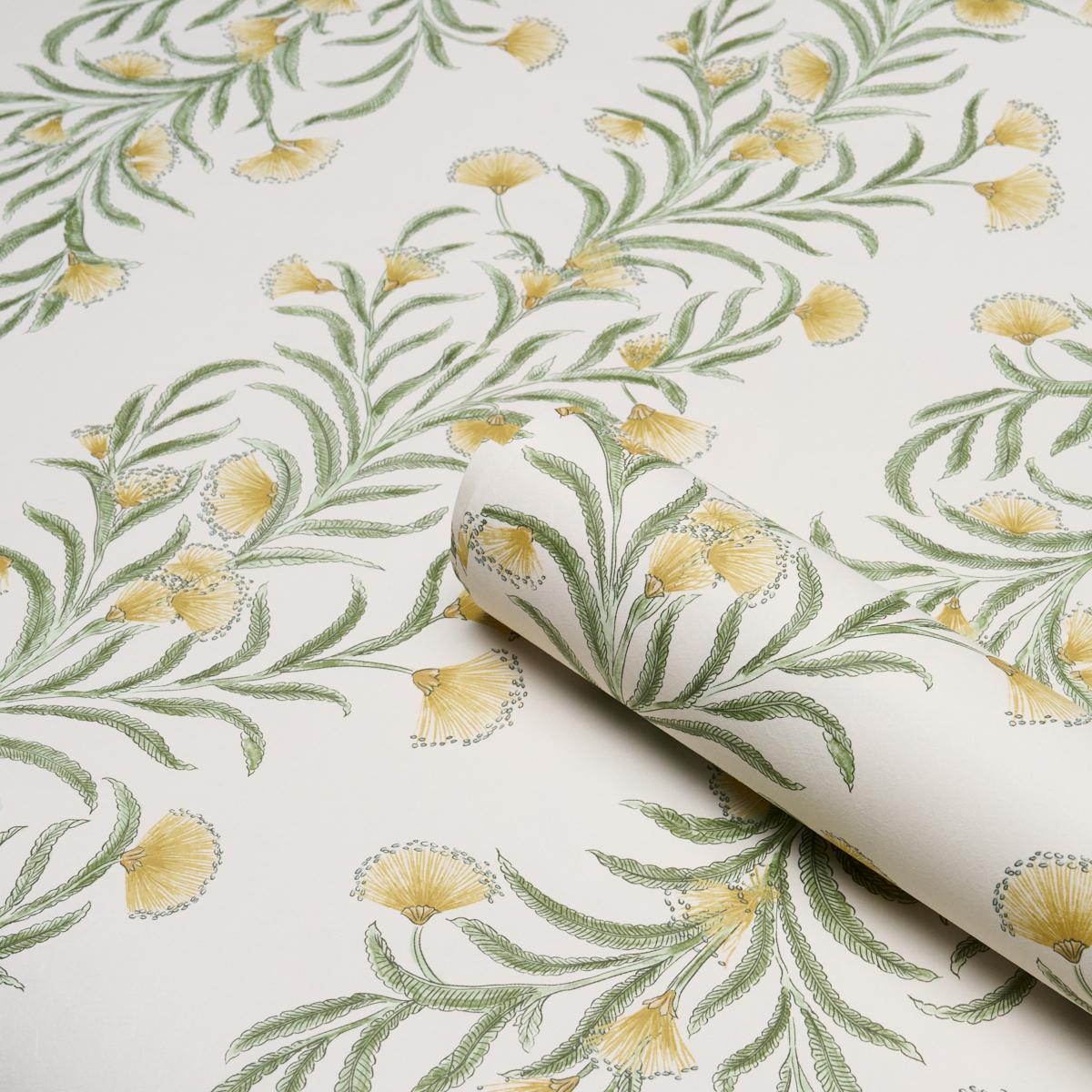 Schumacher Tasmanian Mimosa Marigold Wallpaper