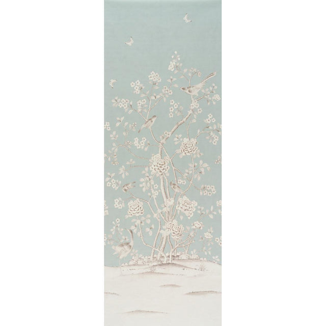 Schumacher Chinois Palais Panel Duck Egg Wallpaper