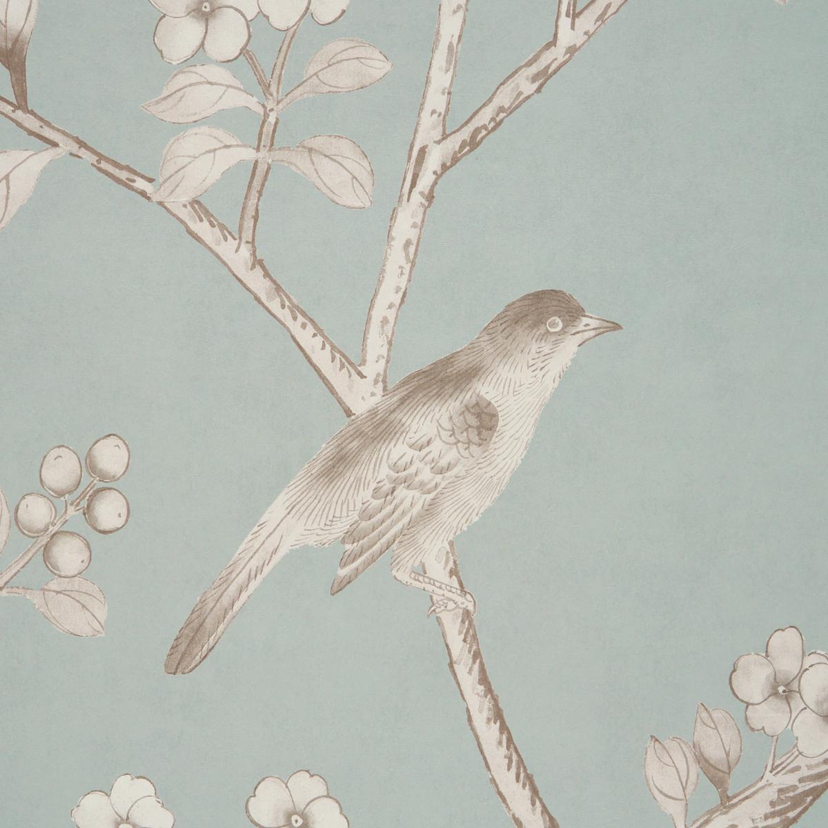 Schumacher Chinois Palais Panel Duck Egg Wallpaper