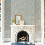 Schumacher Chinois Palais Panel Duck Egg Wallpaper