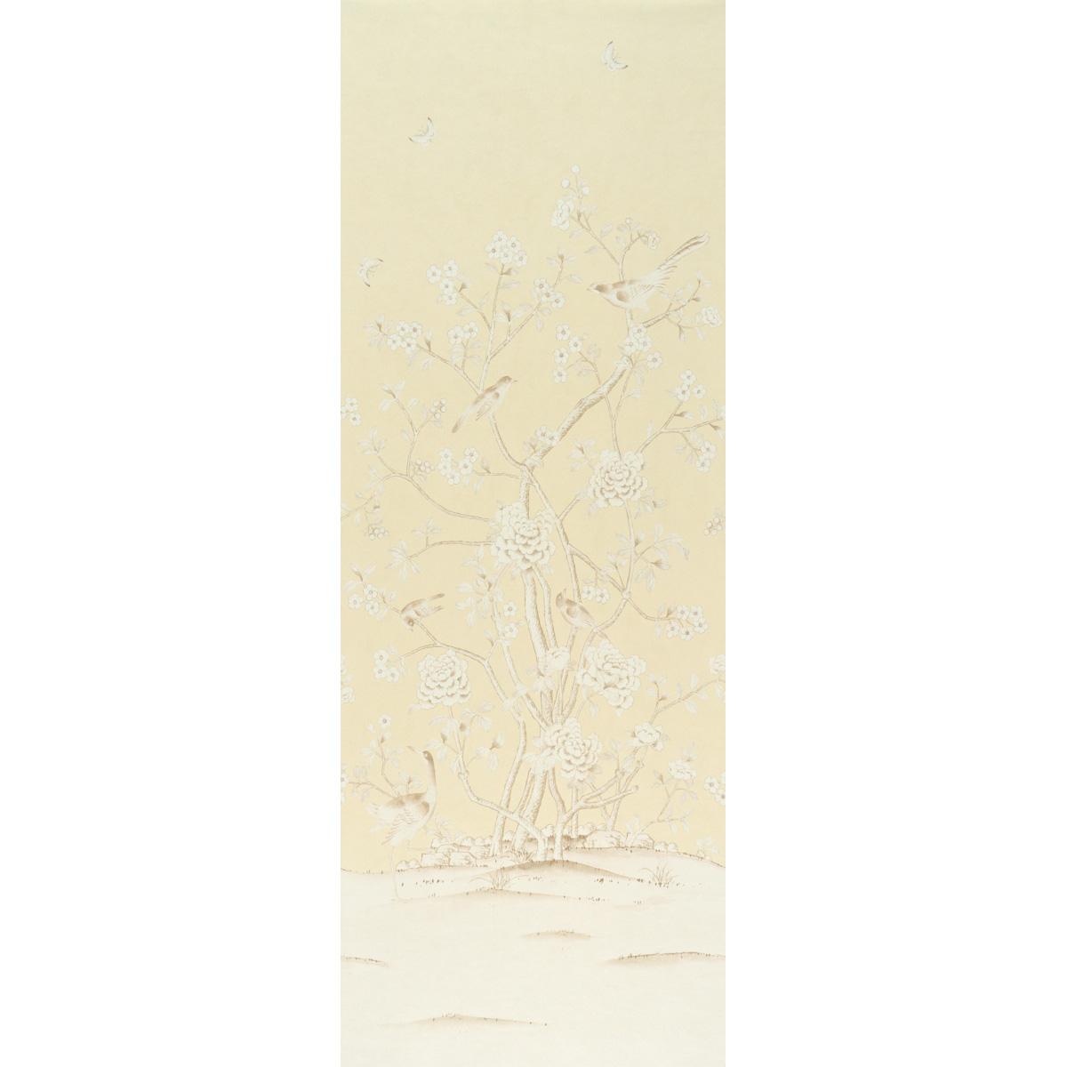 Schumacher Chinois Palais Panel Butter Wallpaper