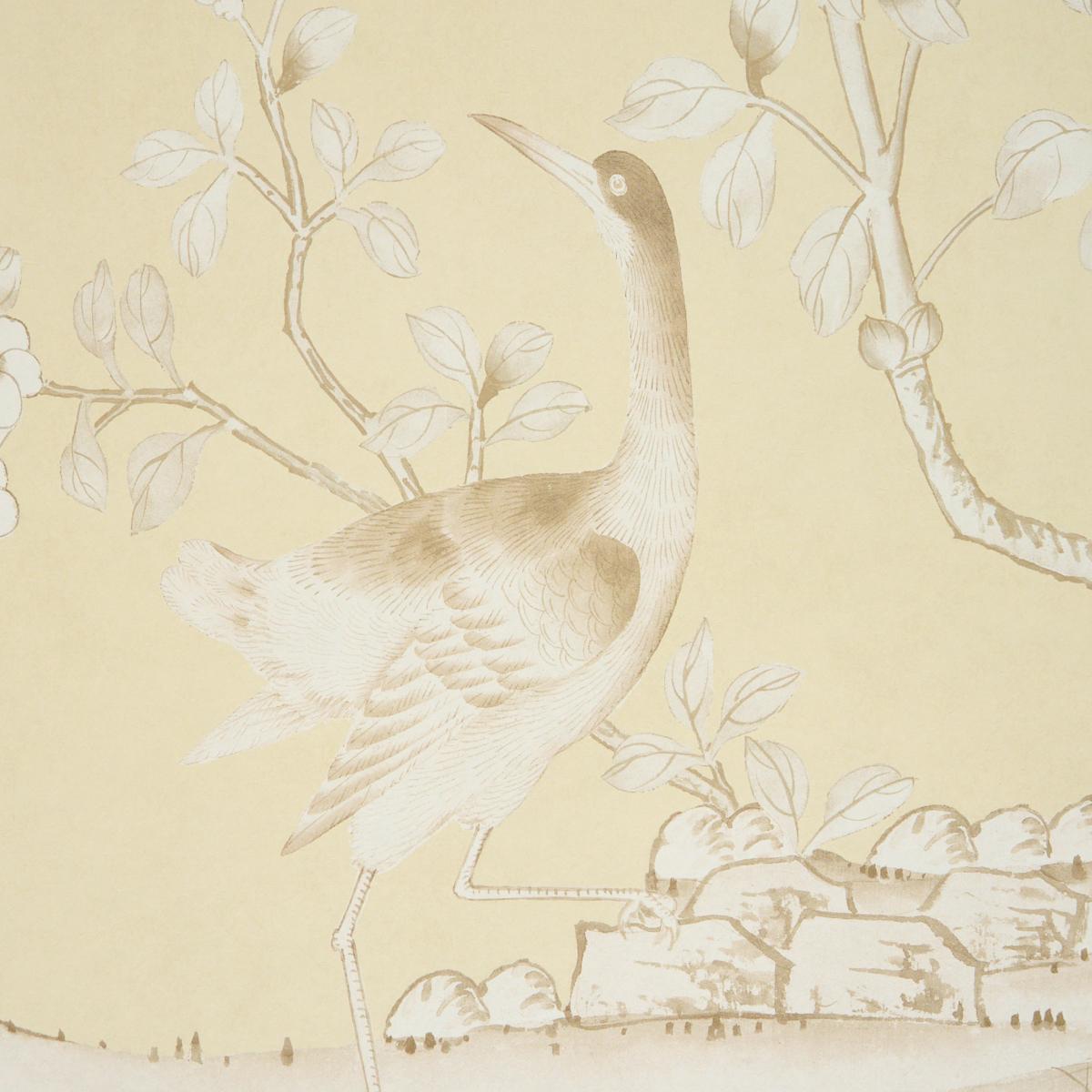 Schumacher Chinois Palais Panel Butter Wallpaper