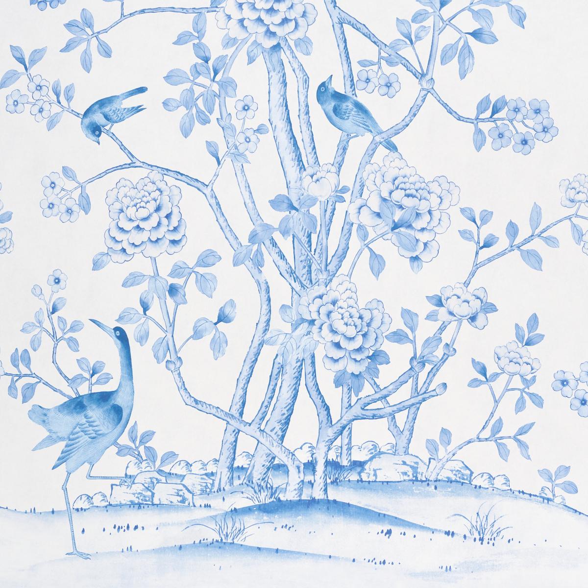 Schumacher Chinois Palais Panel Porcelain Wallpaper